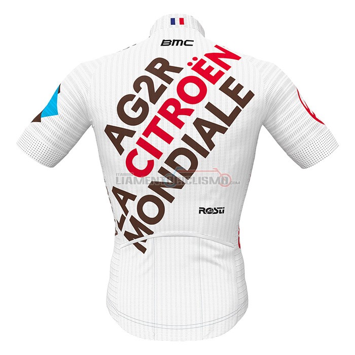 Abbigliamento Ciclismo Ag2r La Mondiale Manica Corta 2022 Bianco